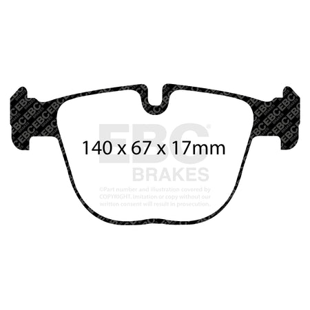 EBC Rear BlueStuff Brake Pads - BMW X6 (E71) / BMW X6 M (E71) (DP52008NDX) — view 2