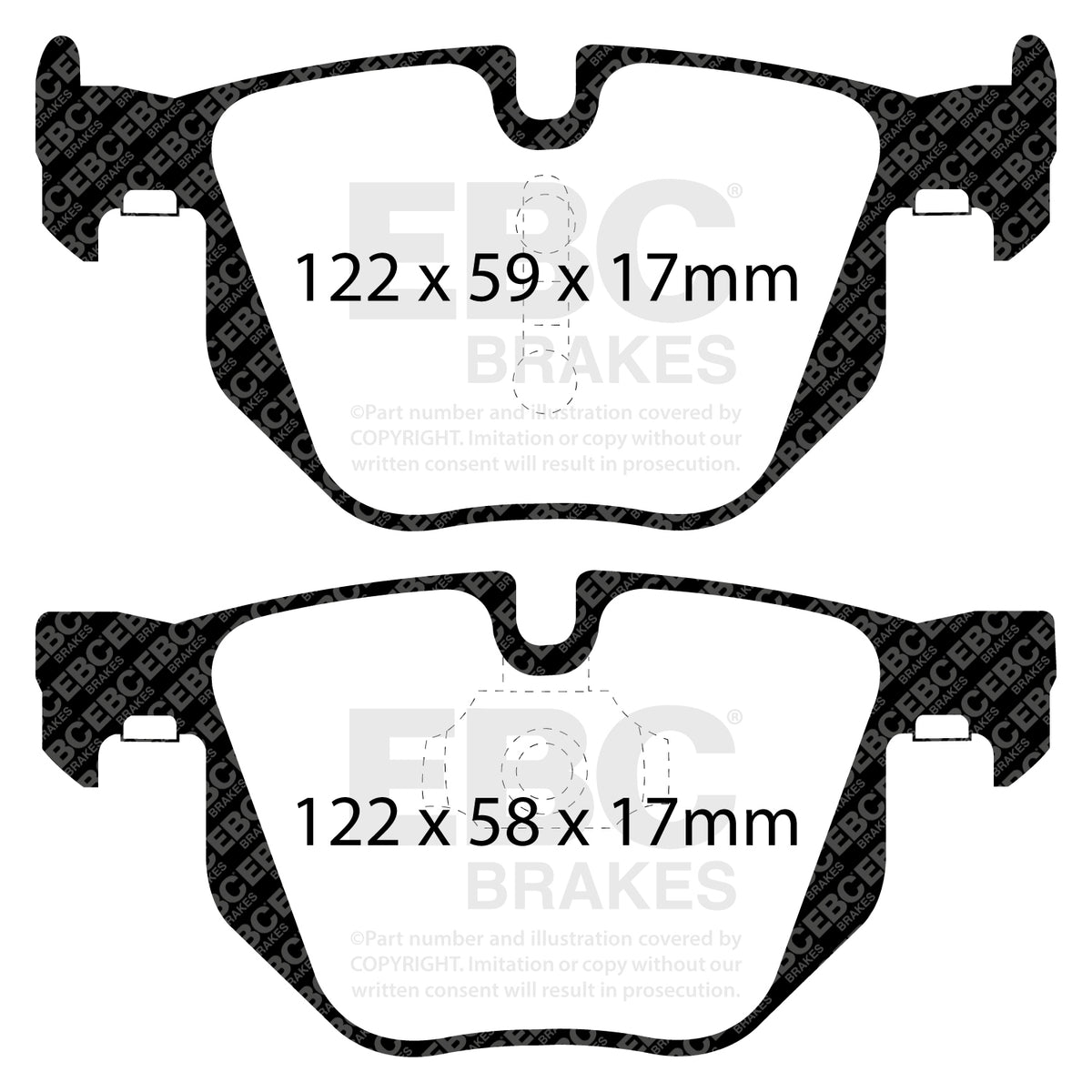 EBC Rear Ultimax Brake Pads - BMW X5 (E70) / BMW X6 (E71) (DPX2009) — view 2