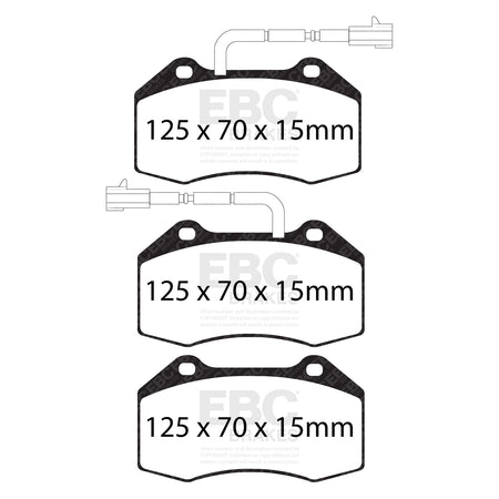 EBC Front GreenStuff Brake Pads - Alfa Romeo Mito / Abarth 595 (DP22021/2) — view 2