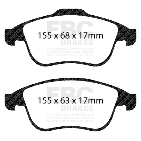 EBC Front BlueStuff Brake Pads - Renault Megane / Renault Clio (DP52024NDX) — view 2