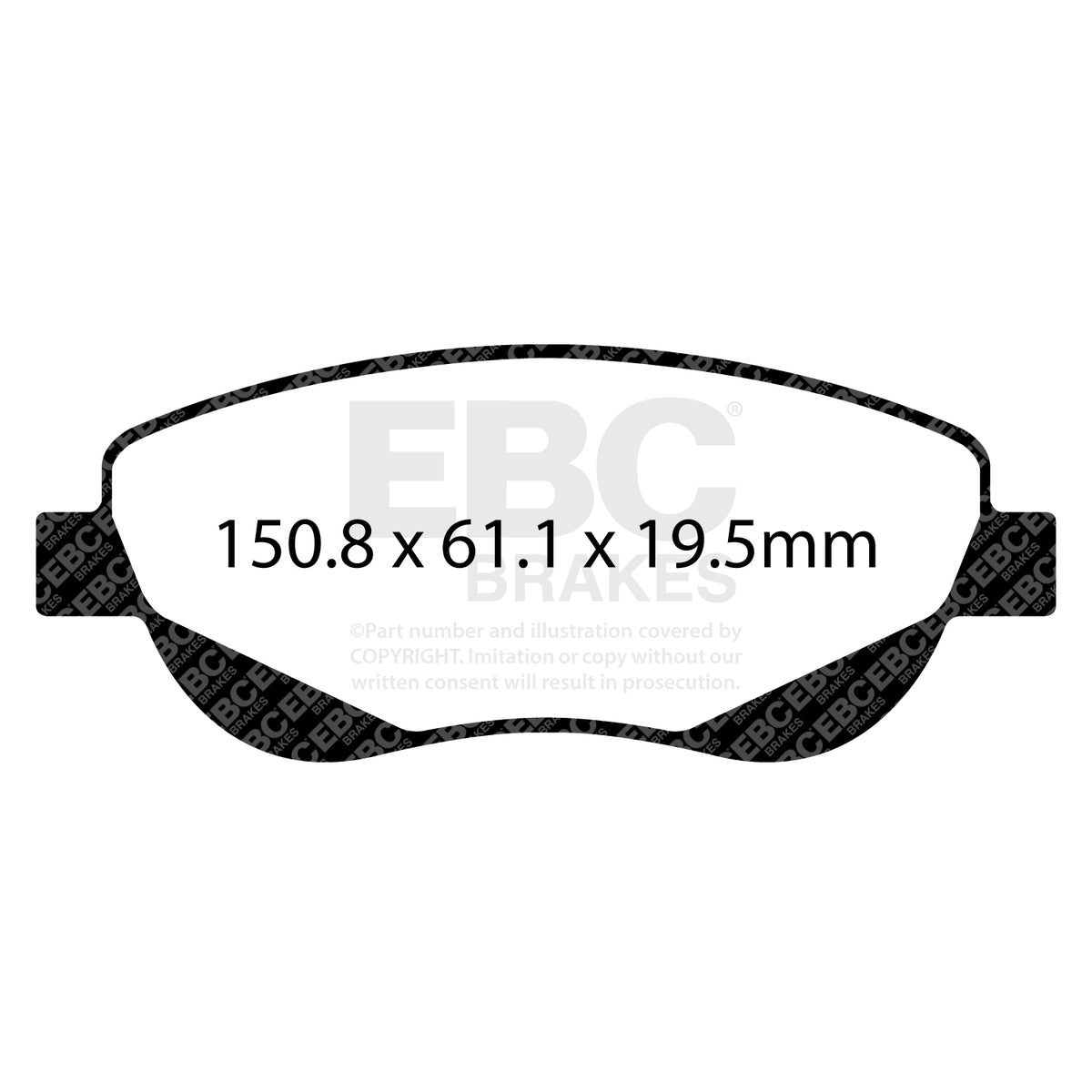 EBC Front Ultimax Brake Pads - Toyota Avensis / Toyota Verso (DPX2026) — view 2