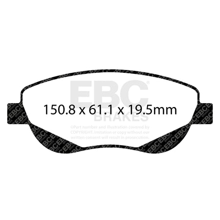 EBC Front Ultimax Brake Pads - Toyota Avensis / Toyota Verso (DPX2026) — view 2