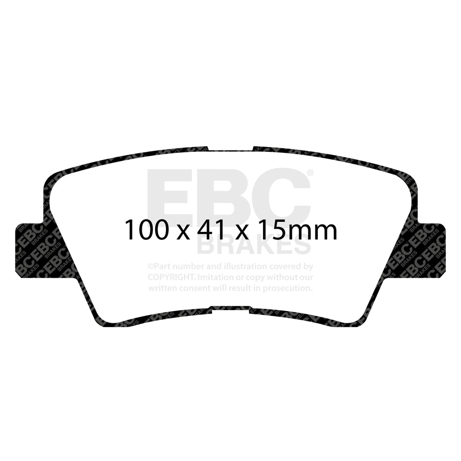 EBC Rear GreenStuff Brake Pads - Kia Optima (TF) / Hyundai Sonata (DP22031) — view 2