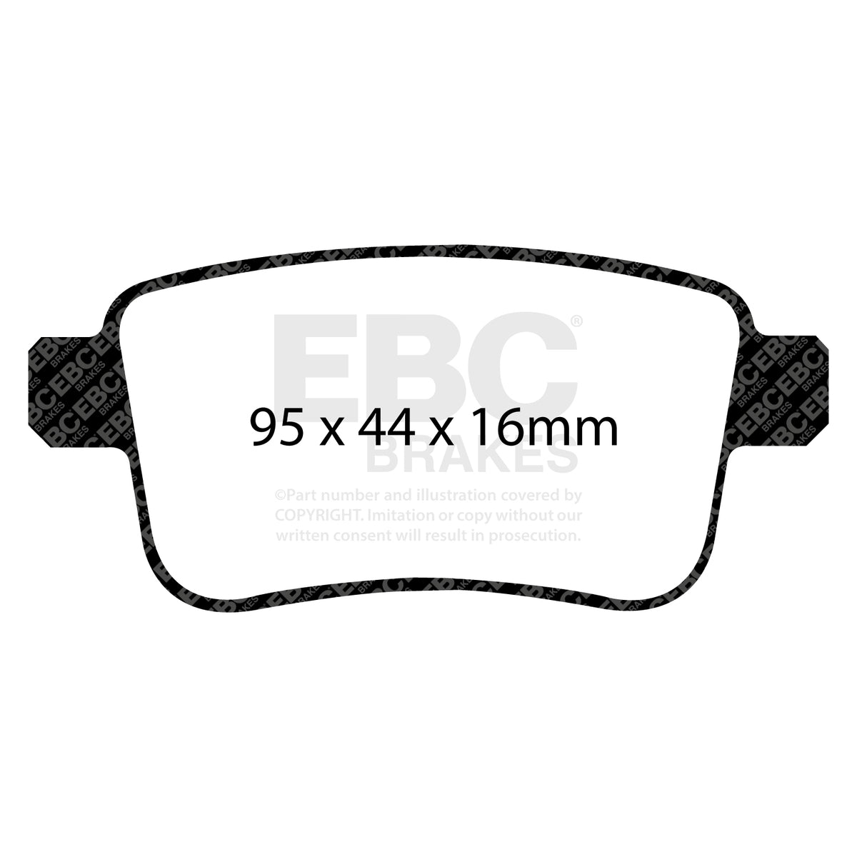 EBC Rear Ultimax Brake Pads - Renault Kangoo / Renault Commercial Kangoo (DPX2034) — view 2