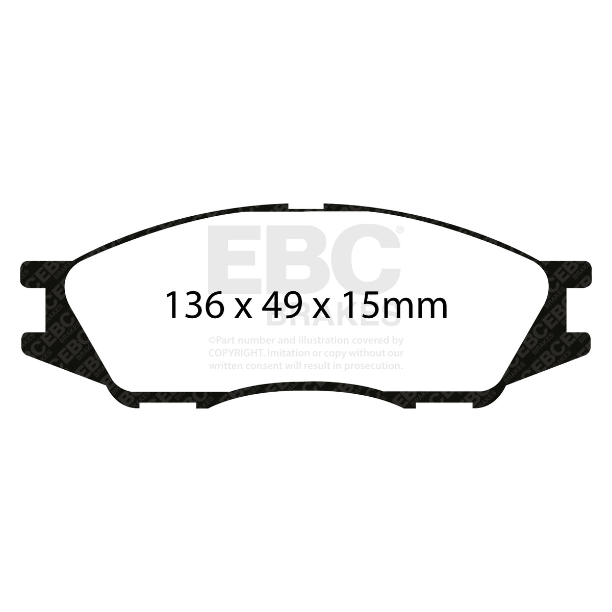 EBC Front GreenStuff Brake Pads - Nissan (australia And New Zealand) Pulsar (DP22038) — view 2
