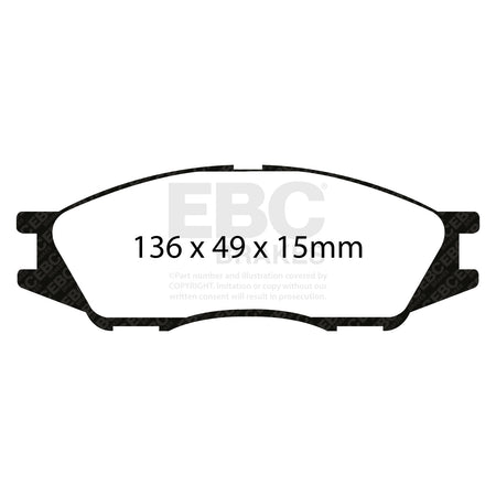 EBC Front GreenStuff Brake Pads - Nissan (australia And New Zealand) Pulsar (DP22038) — view 2