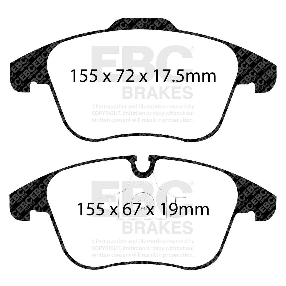 EBC Front Ultimax Brake Pads - Citroen C5 / Peugeot 508 (DPX2040) — view 2