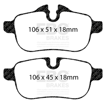 EBC Rear Ultimax Brake Pads - BMW Z4 (DPX2046) — view 2