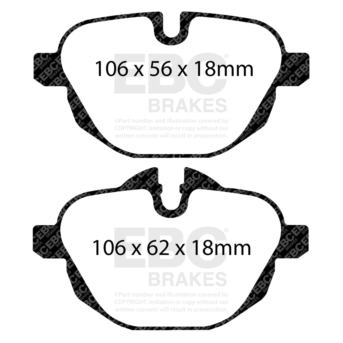 EBC Rear BlueStuff Brake Pads - BMW X4 (G02) / BMW X3 (G01) (DP52047NDX) — view 2
