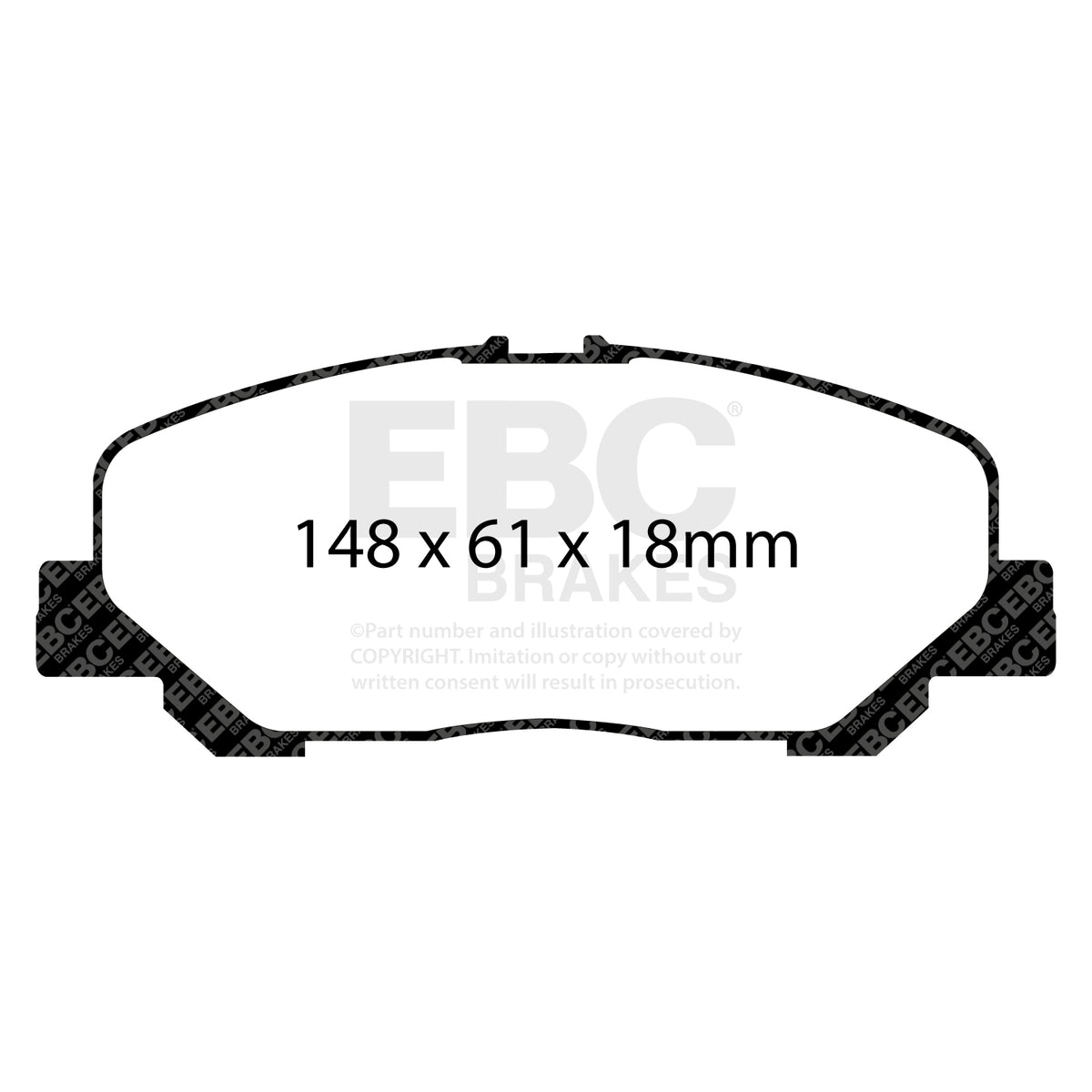 EBC Front Ultimax Brake Pads - Toyota Estima / Toyota Lucida (DPX2048) — view 2
