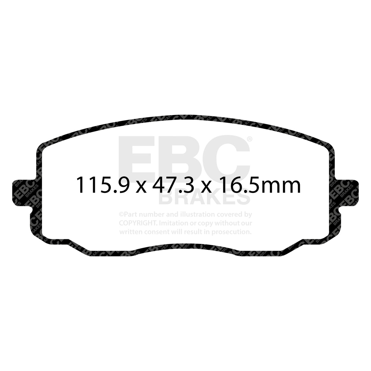 EBC Front Ultimax Brake Pads - Hyundai I10 / Kia Picanto (DPX2050) — view 2