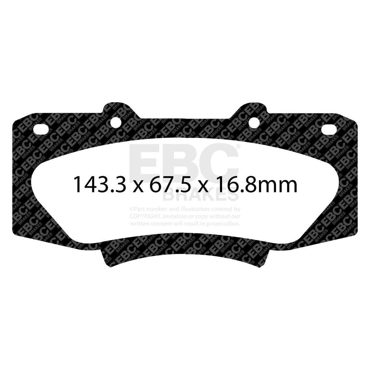 EBC Front GreenStuff Brake Pads - Toyota Commercial Hilux / Toyota Commercial Hilux (double Cab) (DP62054) — view 2