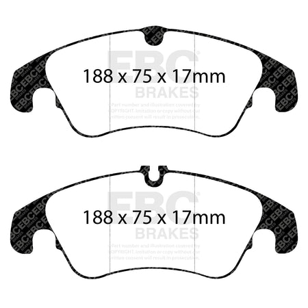 EBC Front BlueStuff Brake Pads - Ford Focus (DP52055NDX) — view 2