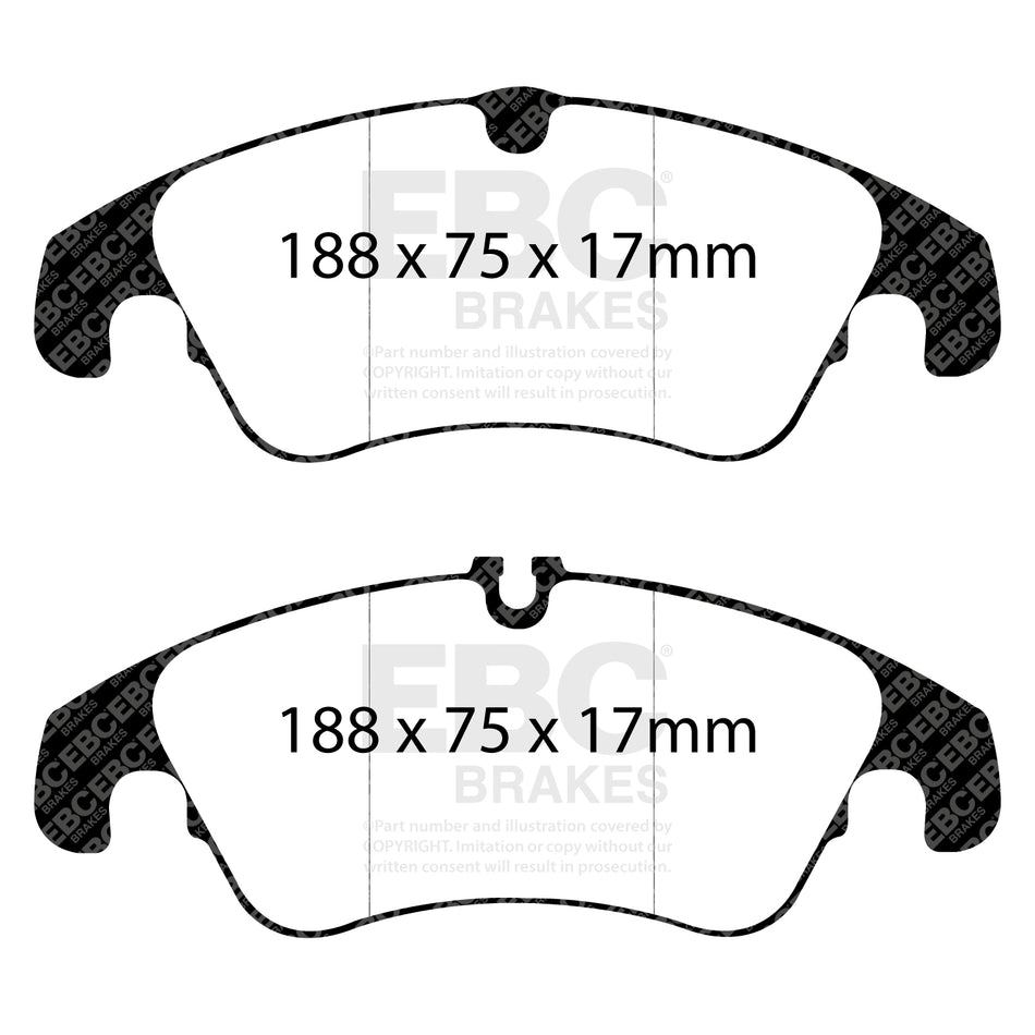 EBC Front RedStuff Brake Pads - Ford Focus (DP32055C) — view 2