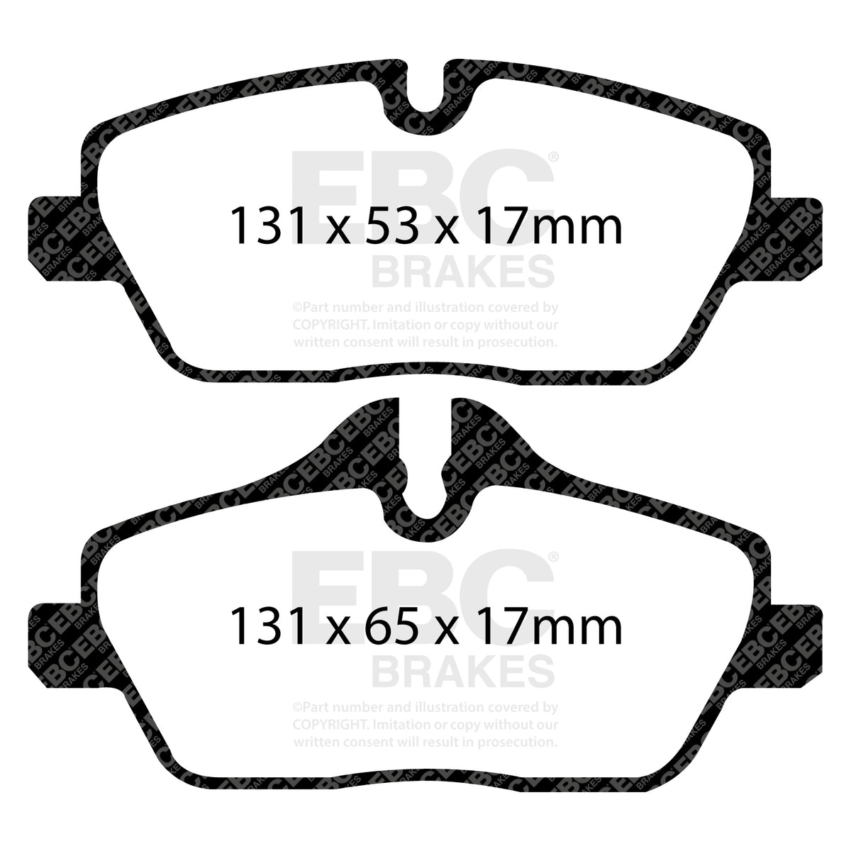 EBC Front BlueStuff Brake Pads - Mini Hatch (3rd Gen) (F55) / Mini Hatch (3rd Gen) (F56) (DP52056NDX) — view 2