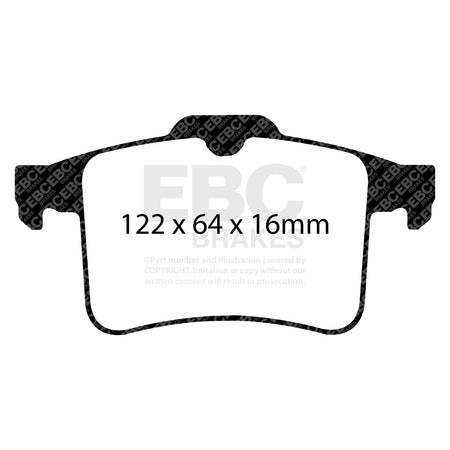 EBC Rear RedStuff Brake Pads - Jaguar XJ / Jaguar XF (X250) (DP32059C) — view 2