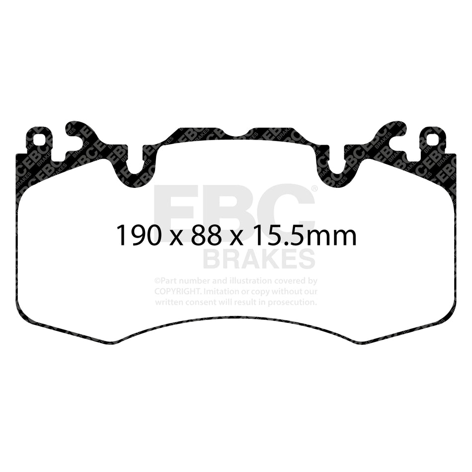 EBC Front YellowStuff Brake Pads - Land Rover Range Rover Sport / Land Rover Range Rover (DP42064R) — view 2