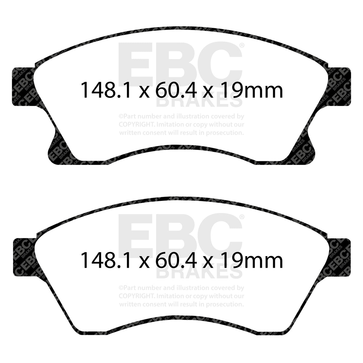 EBC Front GreenStuff Brake Pads - Opel Astra (J) / Vauxhall Astra (J) (DP22065) — view 2