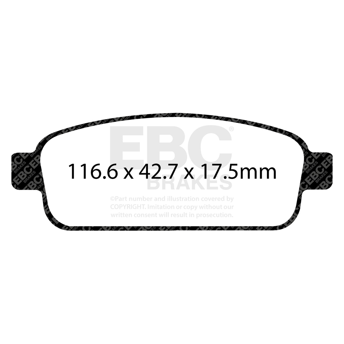 EBC Rear Ultimax Brake Pads - Opel Zafira Tourer / Opel Astra (J) (DPX2066) — view 2