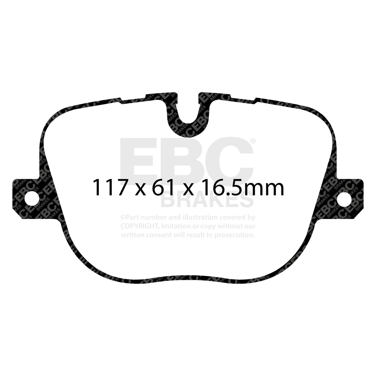 EBC Rear YellowStuff Brake Pads - Land Rover Range Rover / Land Rover Range Rover Sport (DP42068R) — view 2