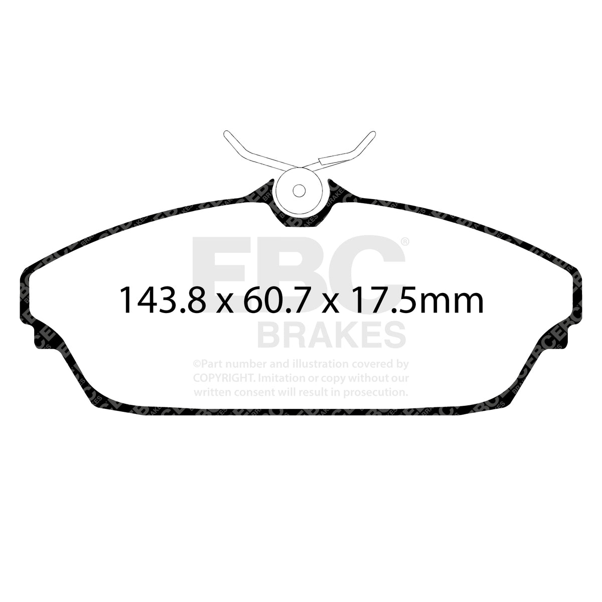EBC Front Ultimax Brake Pads - Tata Safari / Tata Xenon (DPX2072) — view 2