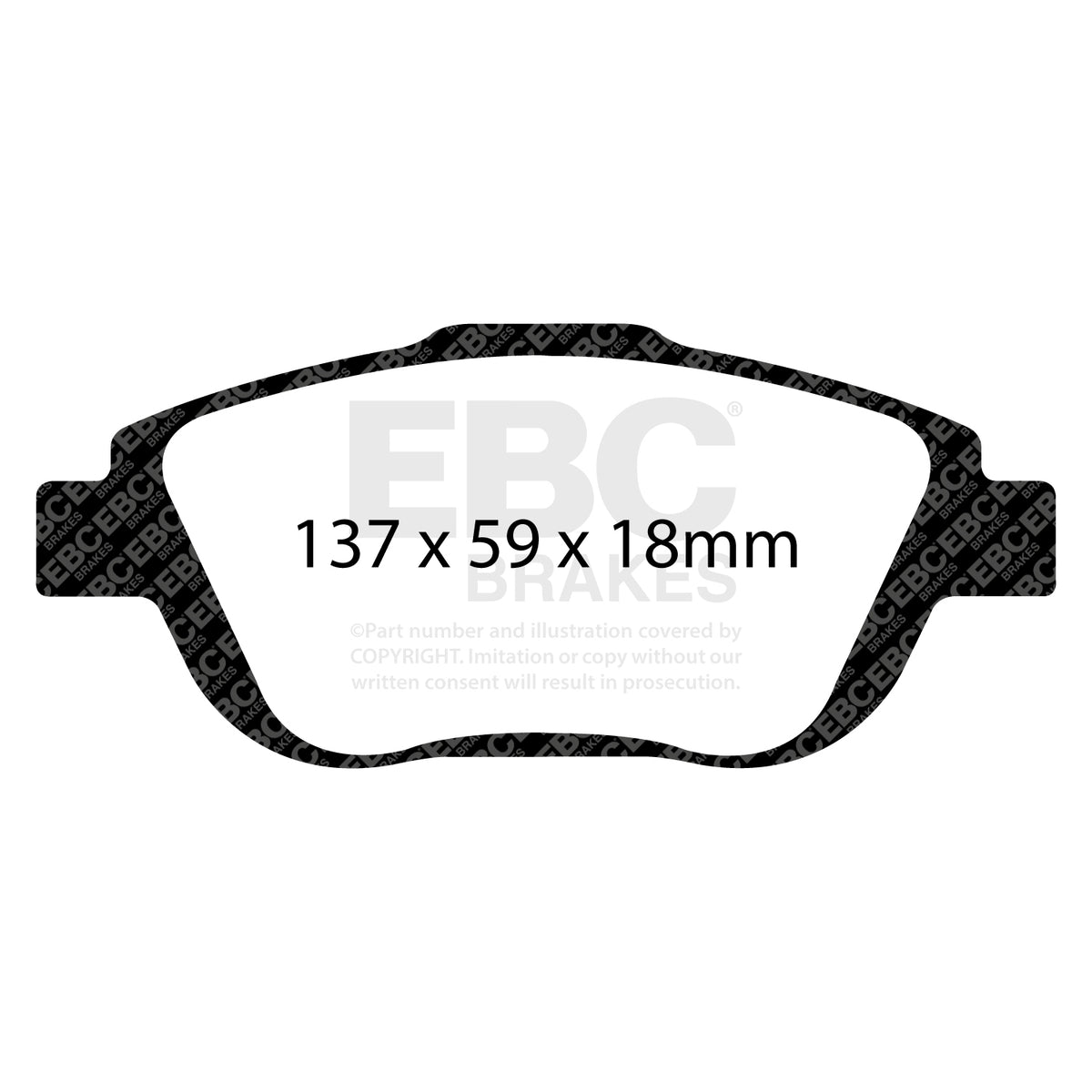 EBC Front Ultimax Brake Pads - Peugeot 2008 / Vauxhall Corsa (F) (DPX2073) — view 2