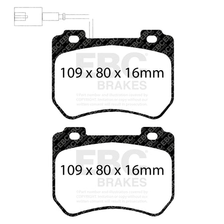 EBC Front Ultimax Brake Pads - Alfa Romeo 159 / Alfa Romeo Brera (DPX2074) — view 2
