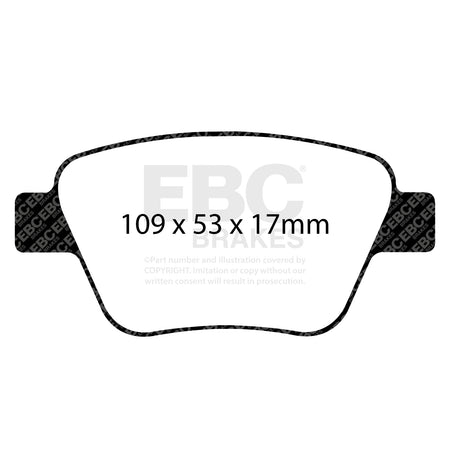 EBC Rear YellowStuff Brake Pads - Skoda Octavia (1Z) / Volkswagen Jetta (DP42075R) — view 2