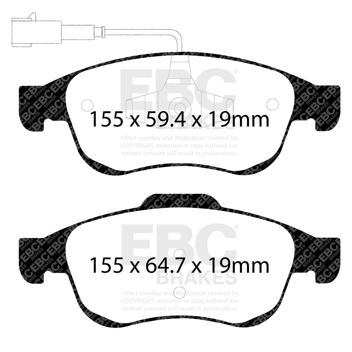 EBC GreenStuff Brake Pads (DP22078) — view 2