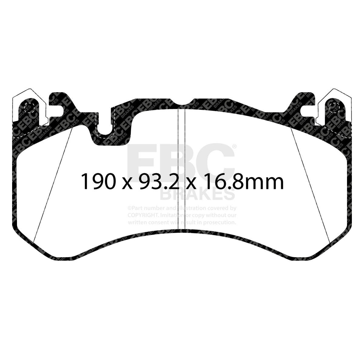 EBC Front BlueStuff Brake Pads - Audi RS7 / Mercedes-Benz C-Class (S205) (DP52081NDX) — view 2