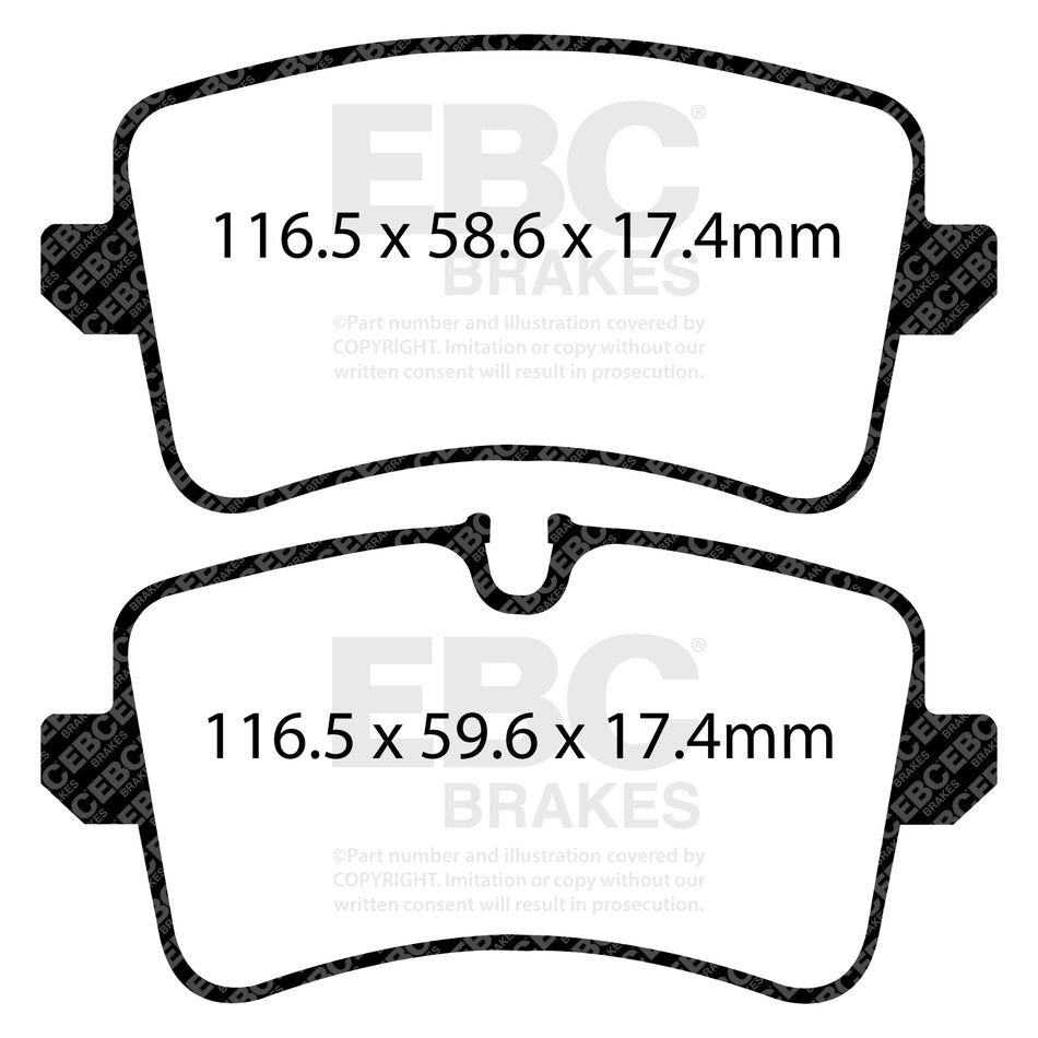 EBC Rear Ultimax Brake Pads - Audi A6 / Audi A6 quattro (DPX2082) — view 2