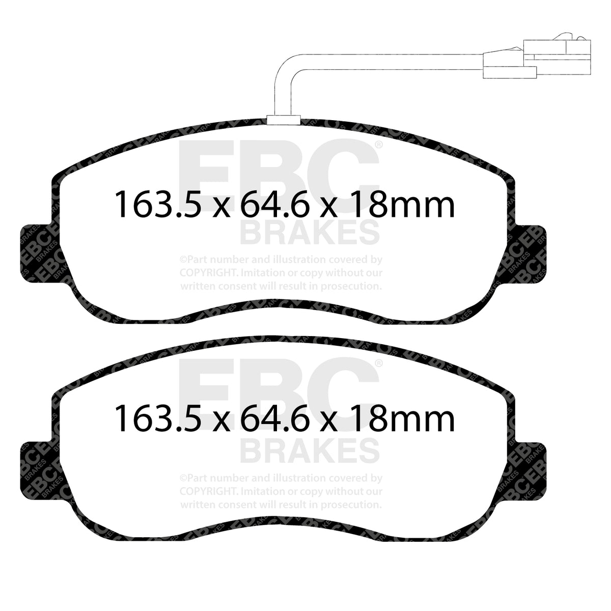 EBC Front Ultimax Brake Pads - Renault Commercial Master / Opel Movano (DPX2083) — view 2