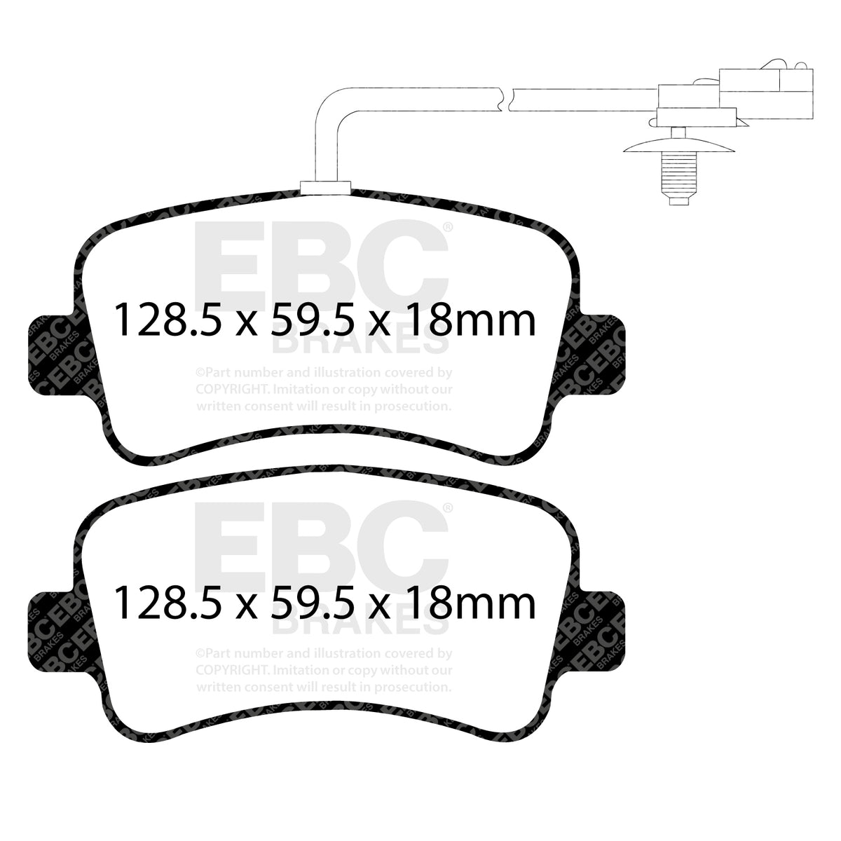 EBC Rear Ultimax Brake Pads - Renault Commercial Master / Opel Movano (DPX2084) — view 2