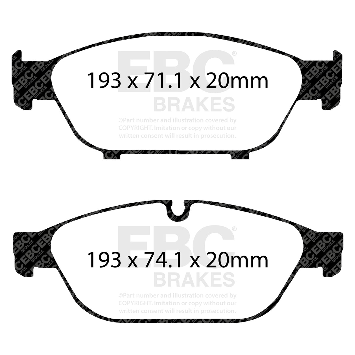 EBC Front RedStuff Brake Pads - Audi A8 quattro / Audi A8 (DP32086C) — view 2