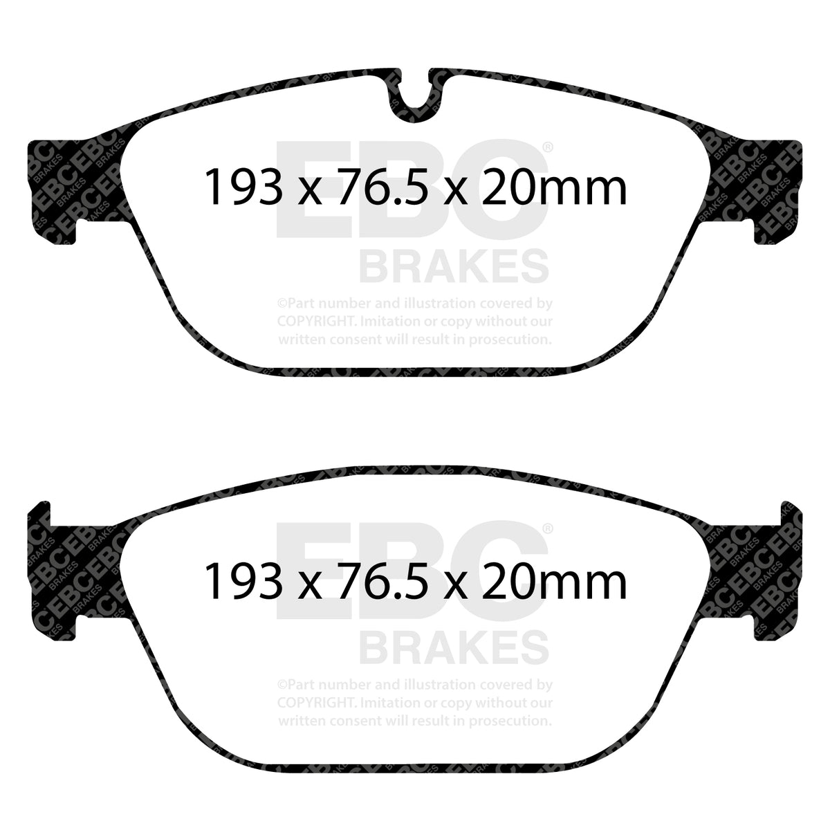 EBC Front YellowStuff Brake Pads - Audi A8 quattro / Audi SQ5 (DP42087R) — view 2