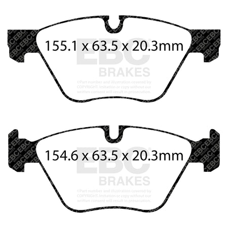 EBC Front Ultimax Brake Pads - BMW 5 Series (F10) / BMW 5 Series (F11) (DPX2088) — view 2