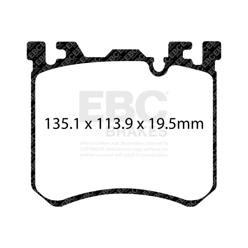 EBC Front YellowStuff Brake Pads - Rolls Royce Ghost / Rolls Royce Wraith (DP42091R) — view 2