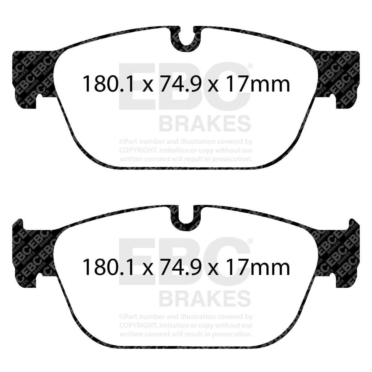 EBC Front Ultimax Brake Pads - Citroen C5 / Citroen Ds5 (DPX2092) — view 2