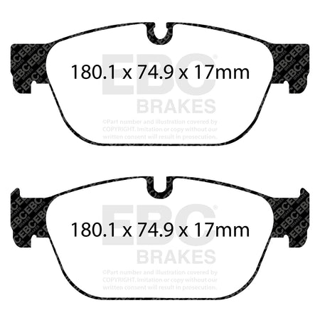 EBC Front Ultimax Brake Pads - Citroen C5 / Citroen Ds5 (DPX2092) — view 2