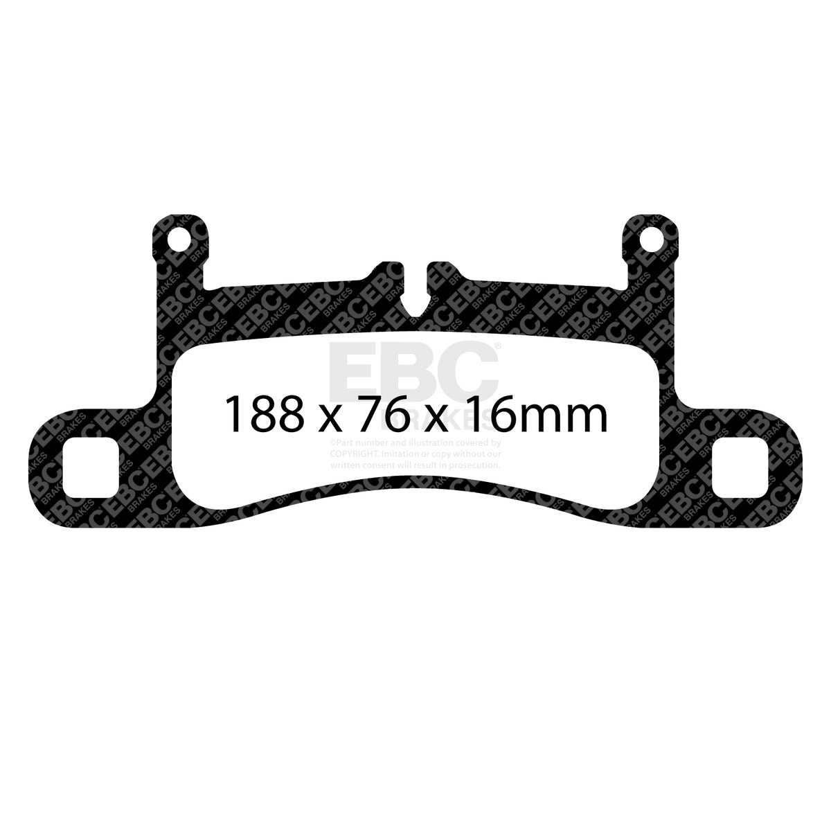 EBC Rear YellowStuff Brake Pads - Porsche Cayenne (92A) / Volkswagen Touareg (2nd Gen) (DP42098R) — view 2