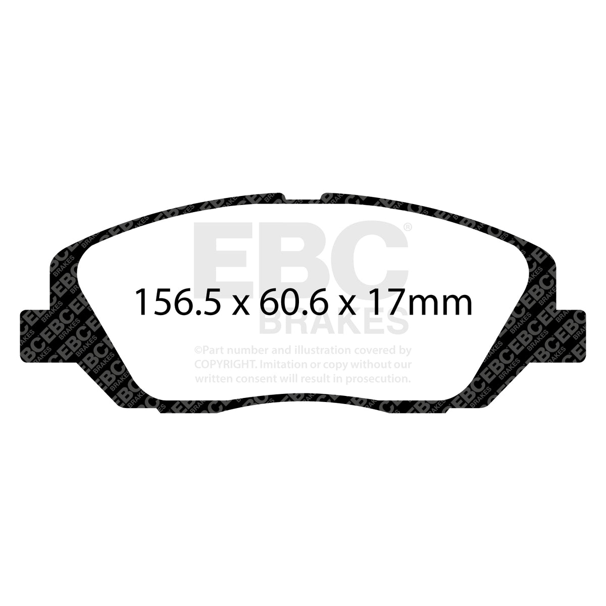 EBC Front Ultimax Brake Pads - Ssangyong Korando / Ssangyong Korando Cse Van (DPX2100) — view 2
