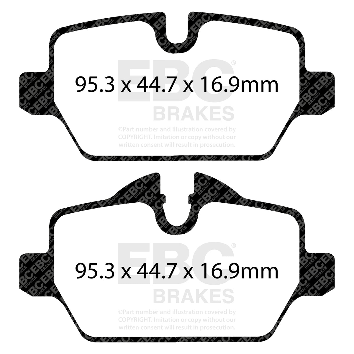 EBC Rear GreenStuff Brake Pads - Mini Countryman (R60) / Mini Paceman (R61) (DP22102) — view 2