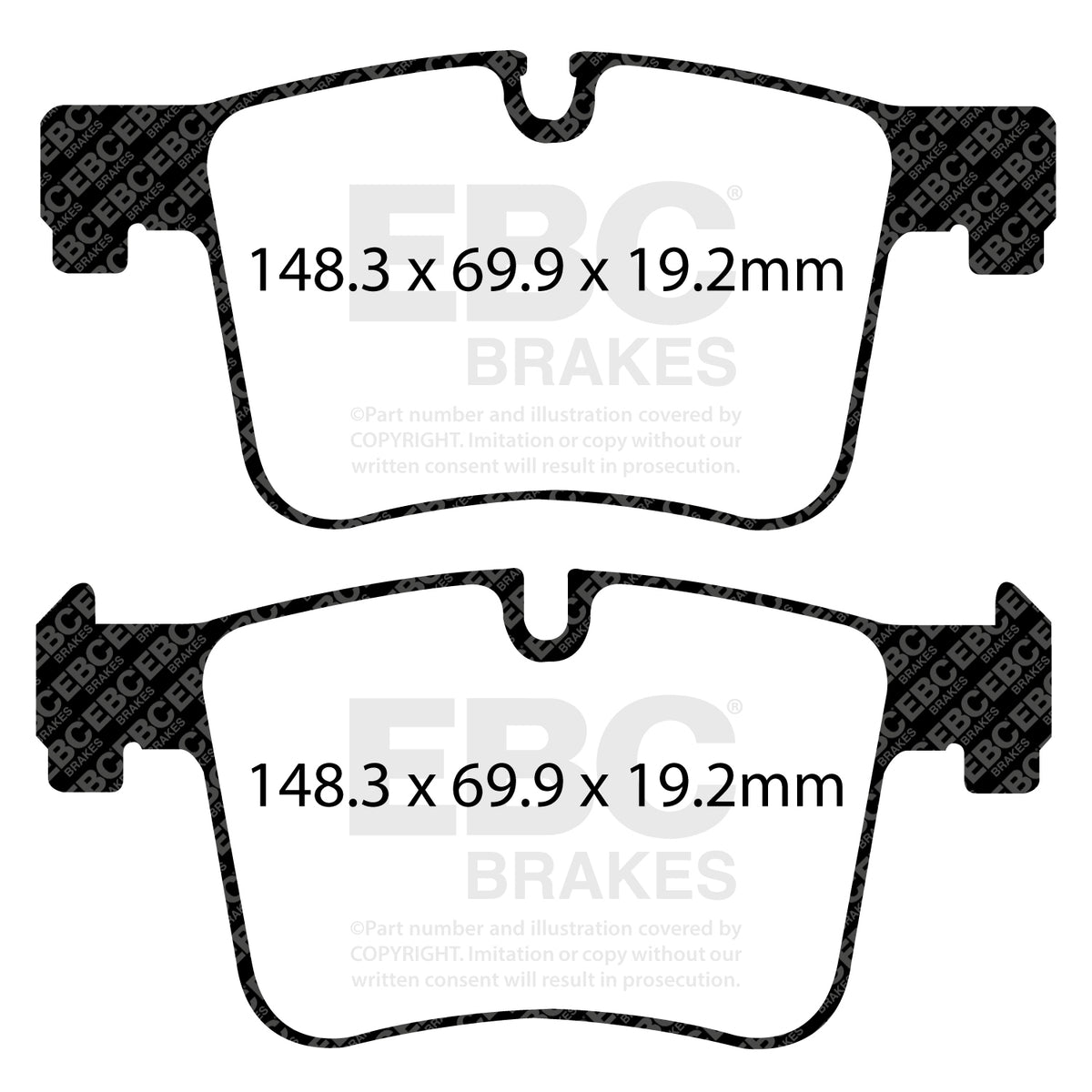 EBC Front GreenStuff Brake Pads - BMW 3 Series (F30) / BMW 4 Series (F32) (DP22105) — view 2