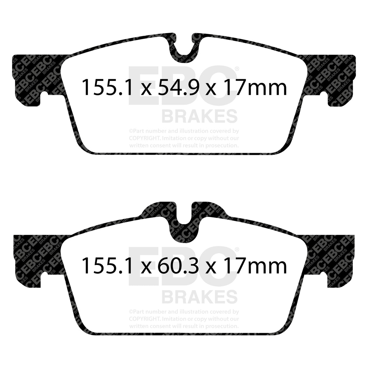 EBC Front Ultimax Brake Pads - Peugeot 508 (DPX2106) — view 2