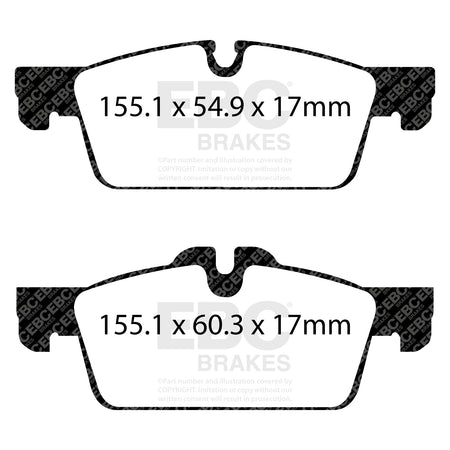 EBC Front Ultimax Brake Pads - Peugeot 508 (DPX2106) — view 2