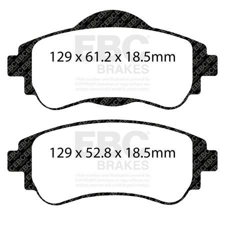 EBC Front Ultimax Brake Pads - Citroen C4 / Citroen Ds4 (DPX2109) — view 2