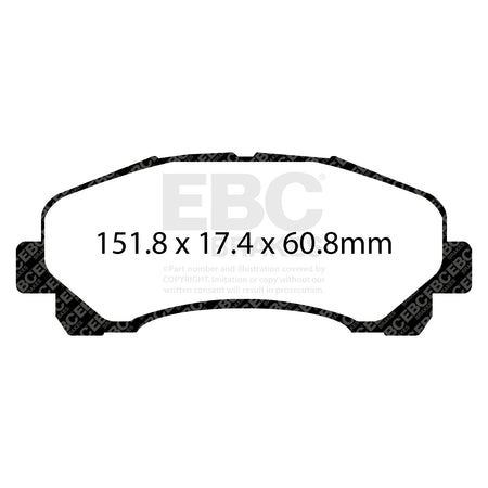 EBC Front Ultimax Brake Pads - Isuzu D-Max / Isuzu (THAILAND) Mu-x (DPX2113) — view 2