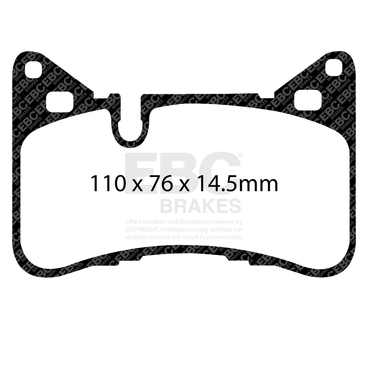 EBC Rear YellowStuff Brake Pads - Mercedes-Benz E-Class (S212) / Mercedes-Benz E-Class (W212) (DP42117R) — view 2