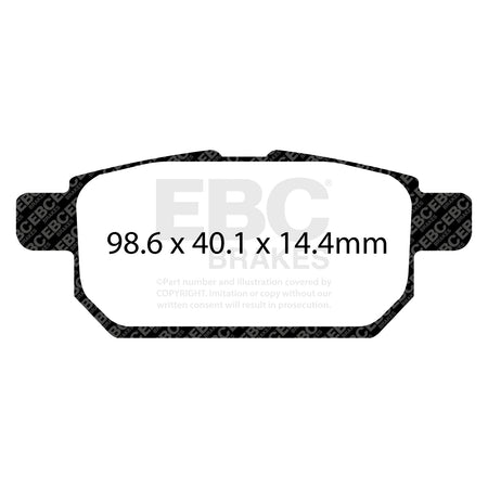 EBC Rear Ultimax Brake Pads - Suzuki Swift / Suzuki Sx4 S-cross (DPX2120) — view 2