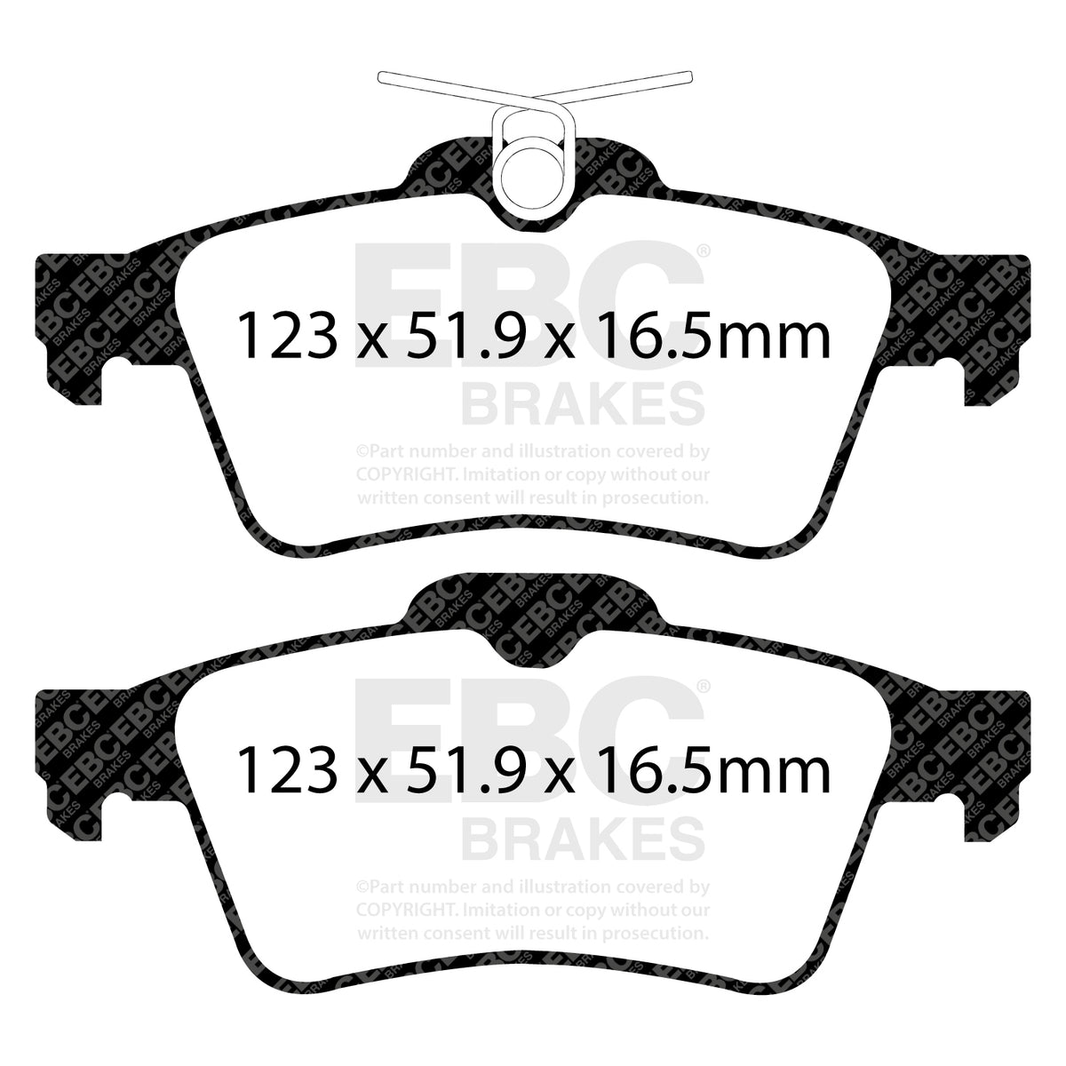 EBC Rear Ultimax Brake Pads - Peugeot 508 / Peugeot 508 Rxh (DPX2121) — view 2